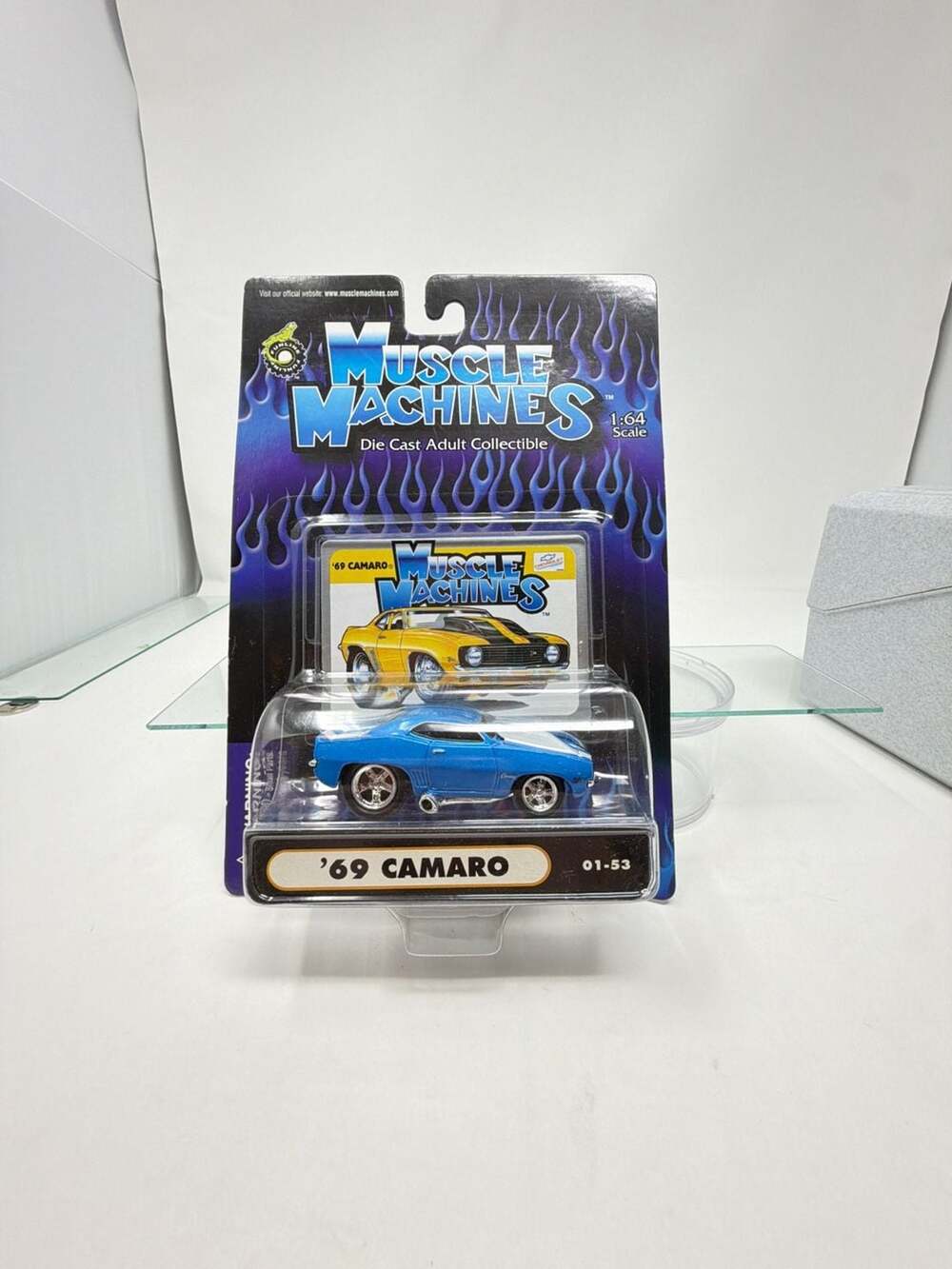 Muscle Machines '69 Camaro 1:64 Scale Blue Diecast